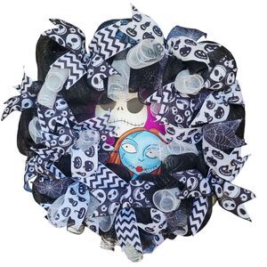 Jack and sally halloween wreath / nightmare before christmas